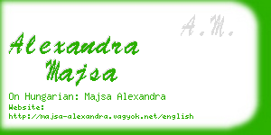 alexandra majsa business card